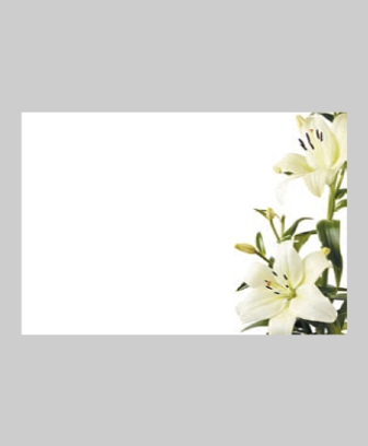 Bild på Blomsterkort Med Vita Liljor 9/Fpn