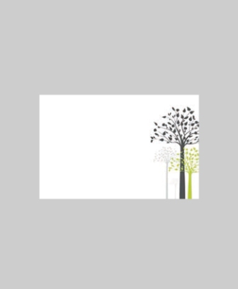 Bild på Blomsterkort Träd Svart/Grön  (00415) 50/Fp X 1
