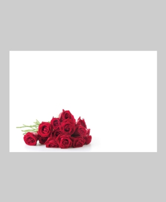 Bild på Blomsterkort Med Röda Rosor 9/Fpn