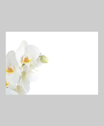Bild på Blomsterkort Med Vit Orkide 9/Fpn
