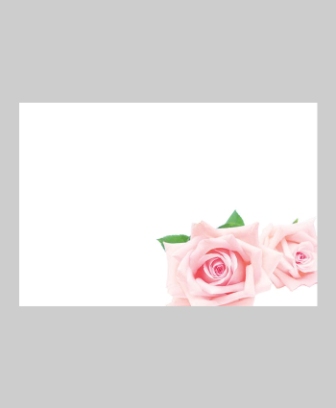 Bild på Blomsterkort Med Rosa Rosor 9/Fpn