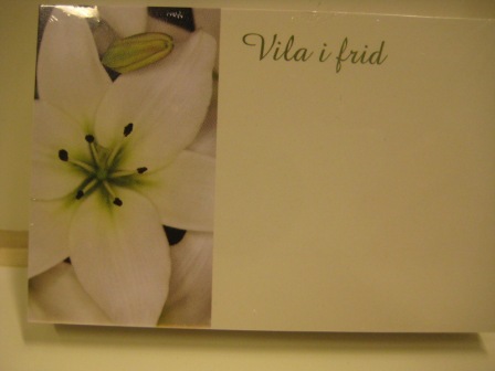 Bild på Blomsterkort Vila I Frid 50/Fpn