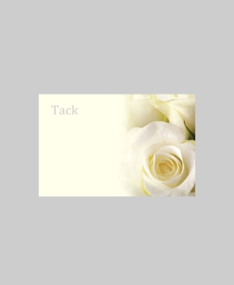 Bild på Blomsterkort Tack Creme Ros(60-70004) 50/Fpn X 1
