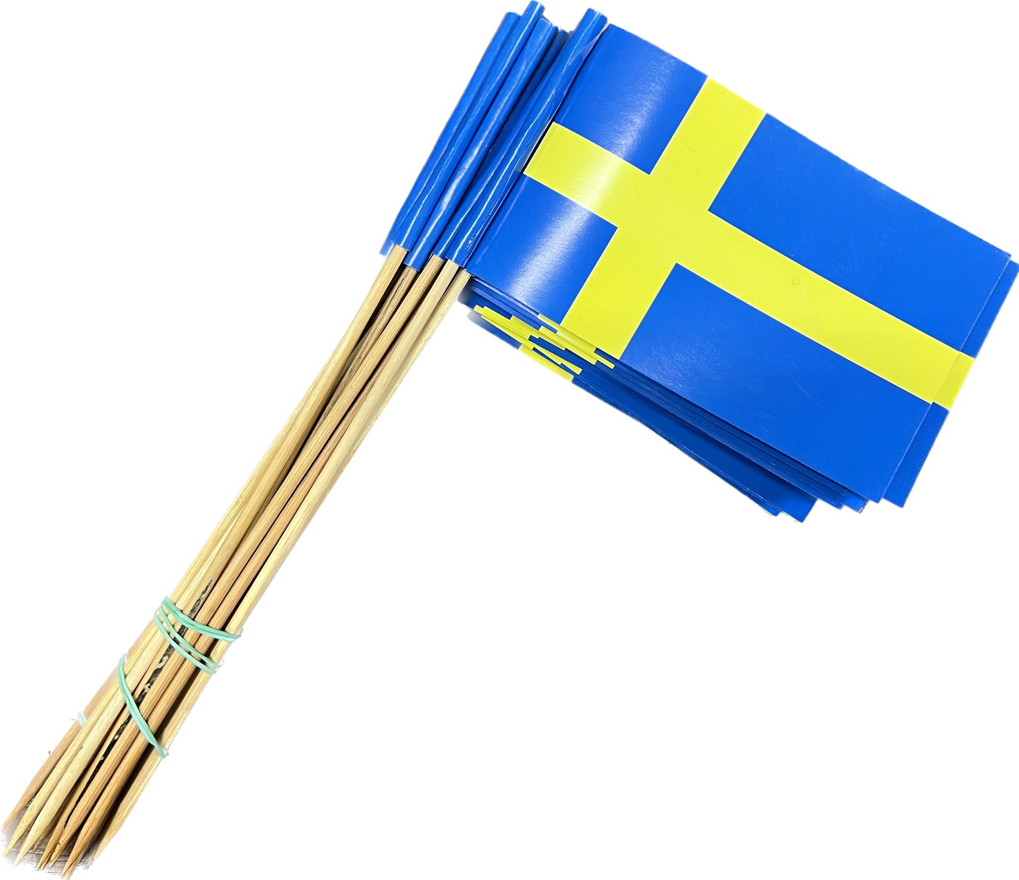 Bild på Svensk Flagga På Pinne 11x 6,5cm X 20