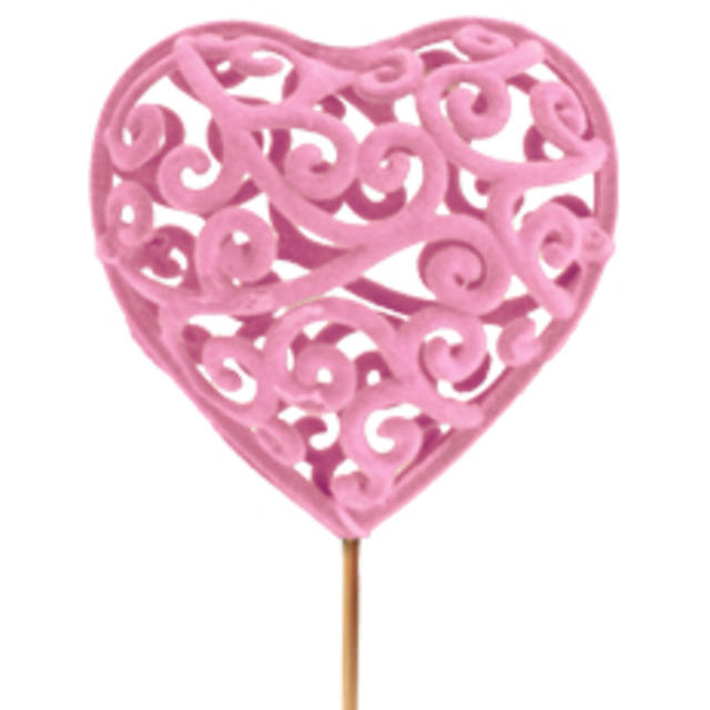 Bild på Sticks hjärta heartroque pink 7cm