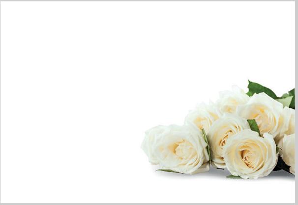 Bild på Blomsterkort Med Creme Rosor 9/Fpn