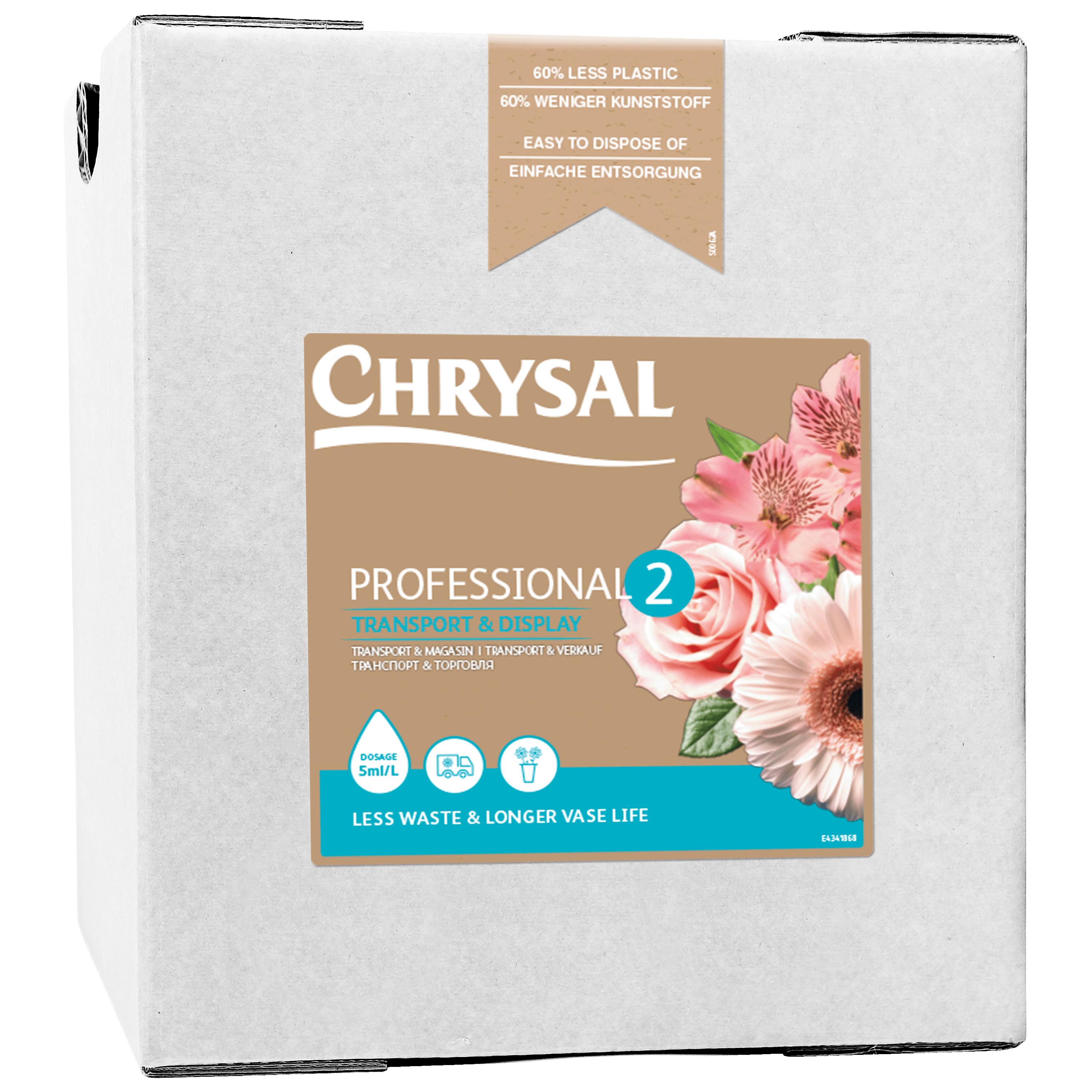 Bild på Chrysal Prof. 2 Florist Bag-In-Box 1*10L 5ml/L INT